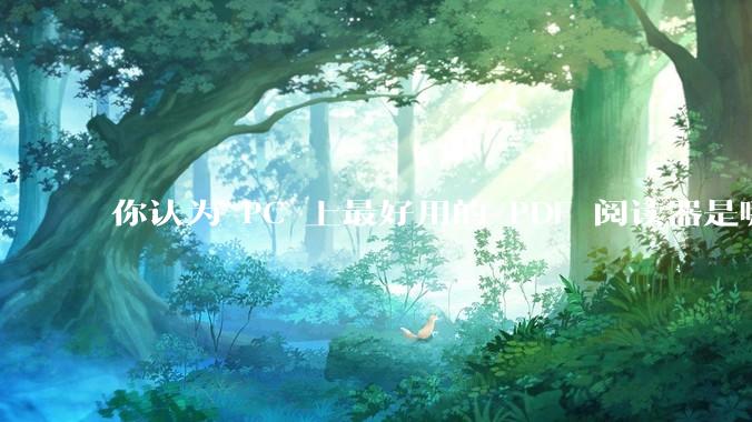 你认为 PC 上最好用的 PDF 阅读器是哪一种？