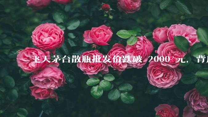 飞天茅台散瓶批发价跌破 2000 元，背后什么原因？收藏茅台还能增值吗？